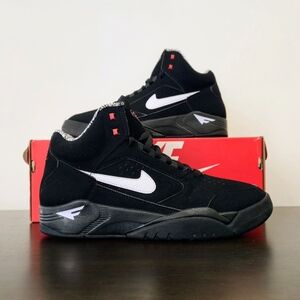 Nike Air Flight Mid Men’s Sneakers Size 10.5 Black White Retro Basketball Shoes